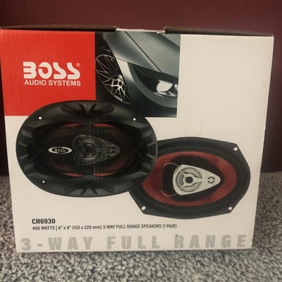 BOSS CHAOS EXXTREME CH6930 400W 4 Ohms 6" x 9" 3-WAY CAR STEREO SPEAKERS - NEW - Image 1 of 4