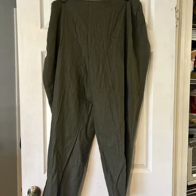 Pantalones elásticos de lino para mujer J. Jill talla 3X verde  Foto 1 de 4