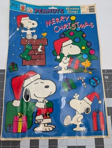 Snoopy Peanuts Navidad Ventana Adhesiones Impacto Plásticos 2000 - Imagen 1 de 9