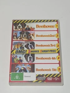 Beethoven Movies 1 2 3 4 5 DVD - 5 Family Movie Collection - Rated G, Regional 4 - Picture 1 of 2