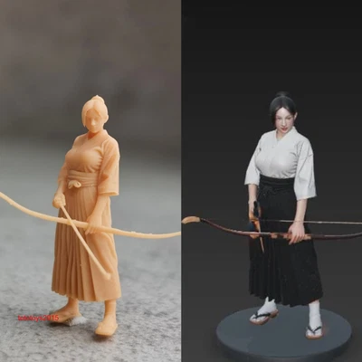 1/64 1/43 1/87 японский самурай кимоно девочка сцена миниатюры фигурки кукла модель - Изображение 1 из 4