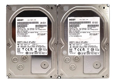 Lot 2x HGST HUS724030ALA640 3TB SATA 6.0Gb/s 7200RPM Hard Drive - Image 1 of 2