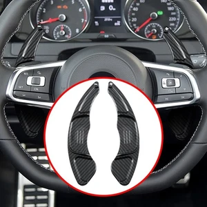 Carbon Fiber Paddle Shifter Extension For VW Golf7 R GTI Polo Scirocco Jetta GLI - Picture 1 of 8
