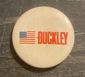 1960's James Buckley NYC NY Mayor American Flag Pinback Button - Picture 1 of 2