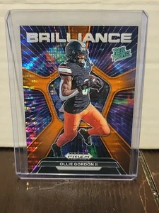 2024 Prizm Draft Picks Brilliance Orange Pulsar /49 Ollie Gordon II Dolphins RC - Picture 1 of 10