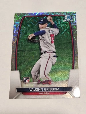 Vaughn Grissom 2023 Bowman Chrome Mega Box Mojo Refractor Rookie RC #42 Braves!! - Image 1 of 2