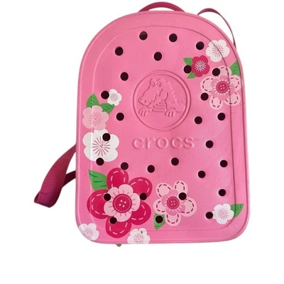 Rare Find HTF Crocs  Pink Floral Backpack - Image 1 of 4