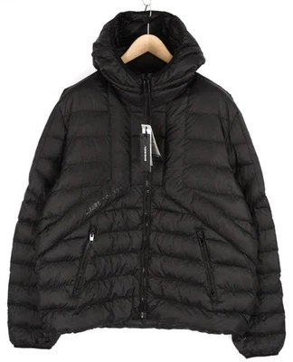 DIESEL W-Dwain-21 XL  Men's Jacket Black Quilted Hooded Puffer Lined - Image 1 of 4