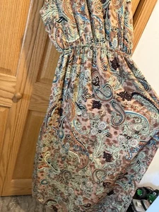 Seven Islands Maxi Dress Womens Size Large Smocked Waist - Picture 1 of 6