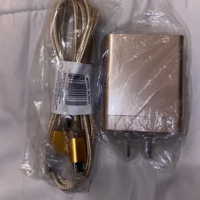 6ft Charging Cable USB-C Compatible with Charging Block. Glittery Gold - Image 1 of 3