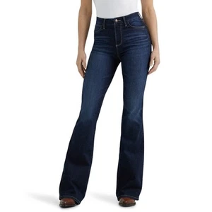 Wrangler Women's Bespoke Madilyn High Rise Flare Jeans Denim - Picture 1 of 4