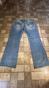 Robin’s Jean Crystal Long Flap Motorcycle Jeans Relaxed Straight Mens 40 - Picture 1 of 16