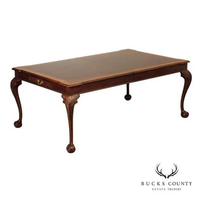 Mesa de comedor extensible estilo Chippendale caoba Henredon Rittenhouse Foto 1 de 4