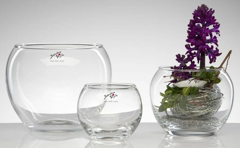 Glas Kugel Fish Bowl, Glas Übertopf Kugeltopf - Sandra Rich - Bild 1 von 1