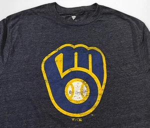 Fanatics MILWAUKEE BREWERS MLB Heather Gray T-Shirt - Size Medium - NWT - Picture 1 of 9