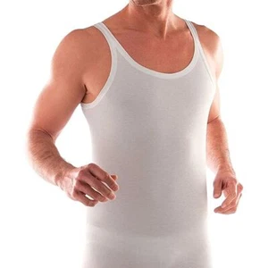 Men's Narrow Strap Cotton Tank Top Nottingham VS714 Rowing Tank - Picture 1 of 3