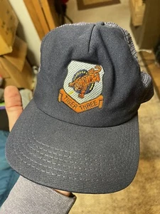 Rare US Air Force 3rd Jet Fighter Squadron Tiger Three USAF SnapBack Hat Vintage - Picture 1 of 7