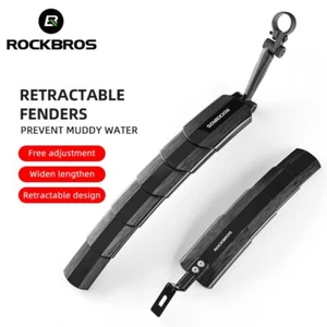 ROCKBROS Cycling Rear Fender Front Mudguard Road Mountain Bike Fender Adjustable - Picture 1 of 7