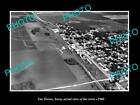 OLD POSTCARD SIZE PHOTO VAN HORN IOWA AERIAL VIEW OF THE TOWN c1960