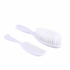 Hair Brush Comb Set White Soft Gentle Safe New Born Infant Care First Baby