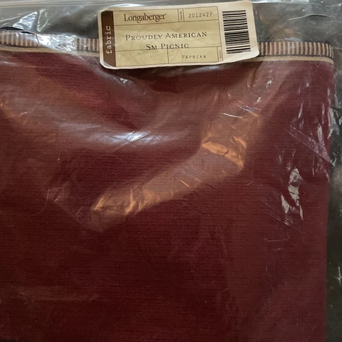 Longaberger Proudly American Cake Basket Liner - Paprika Stand Up Cover