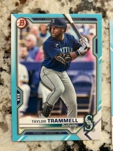 2021 BOWMAN SKY BLUE TOP PROSPECT CARD /499 MARINERS TAYLOR TRAMMELL #BP-132 - Imagen 1 de 1
