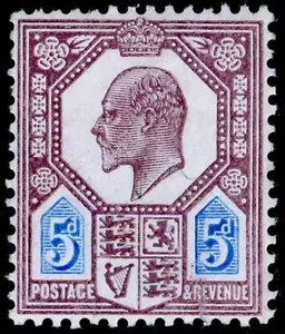 SG242a ESPECIFICACIÓN M29(1), 5d púrpura opaco y ultramina (CALCÁREA), MUY BIEN NUEVO. Cat £55. - Imagen 1 de 1