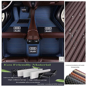 For Audi All Models Car Floor Mats Luxury Custom Carpets Cargo Liners Waterproof Foto 1 de 4