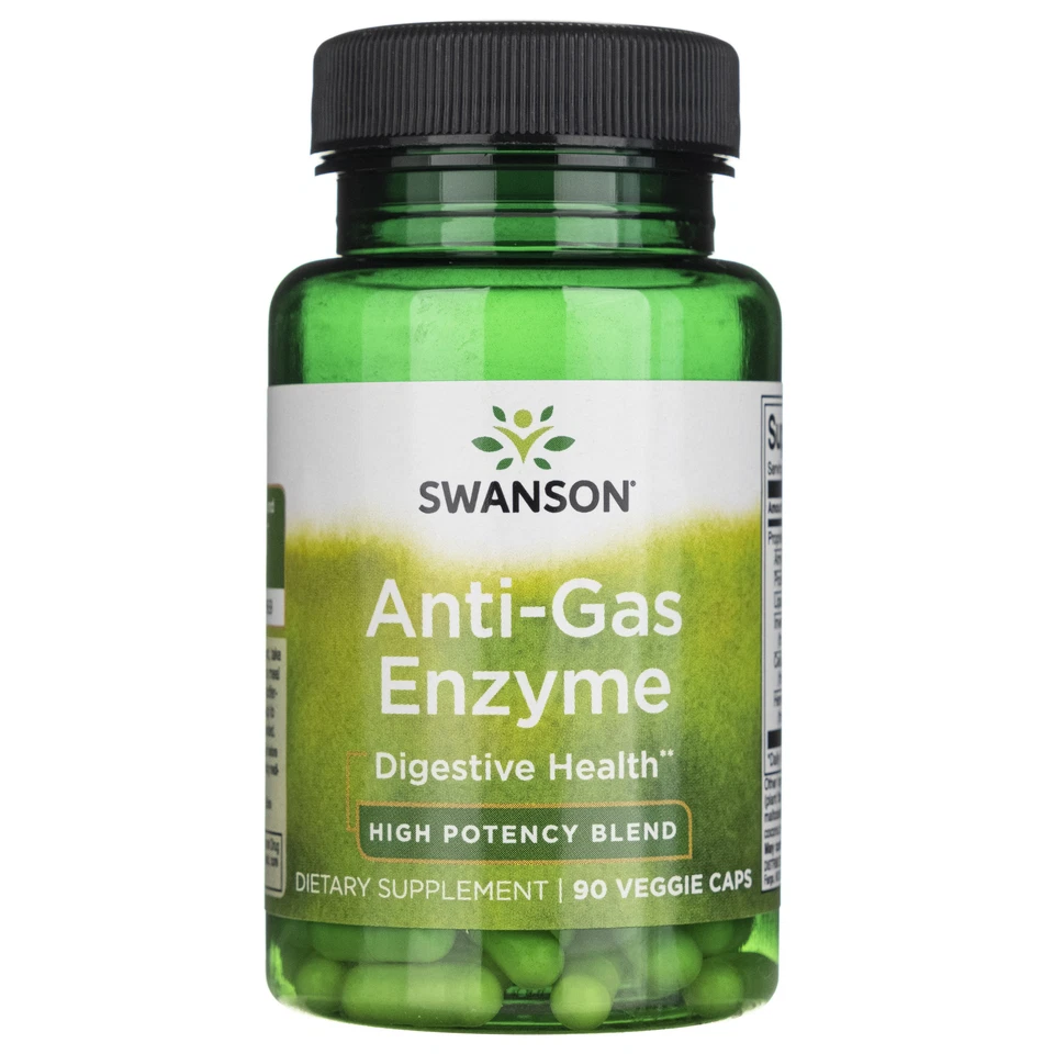 6 x Swanson Anti-Gas Enzyme 123mg - 90 vcaps (277 59 EUR/kg)