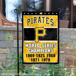 Pittsburgh Pirates 5-Time World Series Champions Garden Flag and Yard Banner - Picture 1 of 5