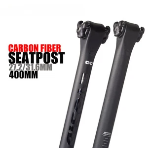 Carbon Road Bike Seatpost 27.2 / 31.6mm MTB Bicycle Seat Post 400mm Seat Tube - Picture 1 of 21