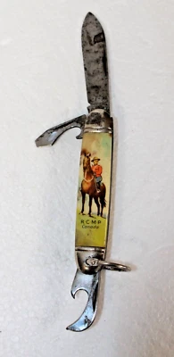 Navaja de bolsillo plegable Richards Sheffield RCMP Campers (década de 50) STE Anne de Beaupr Foto 1 de 4