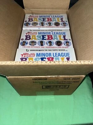 2018 Topps Heritage Minor League Baseball FACTORY SEALED HOBBY BOX 2 AUTO/MEM