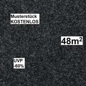 Teppichfliesen Anthrazit Mix NEU B1 50 x 50 Nadelvlies 7,0mm UVP 58€ -60% - Bild 1 von 9