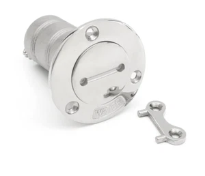 ISURE Boat Stainless Steel Water Deck Filler 1-1/2 Inch OD With Keys - Foto 1 di 5