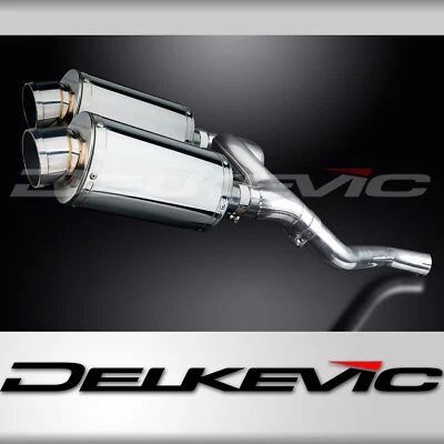 Silenciador de escape ovalado de acero inoxidable Honda VFR800 V-Tec 02-09 Delkevic Slip on SS70 9" Foto 1 de 4