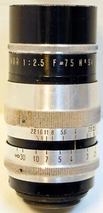 OBJECTIF SOM BERTHIOT - CINOR F 75 m/m. - MOUNT "C" - 16 et 9,5 mm -N°948366 - Foto 1 di 4