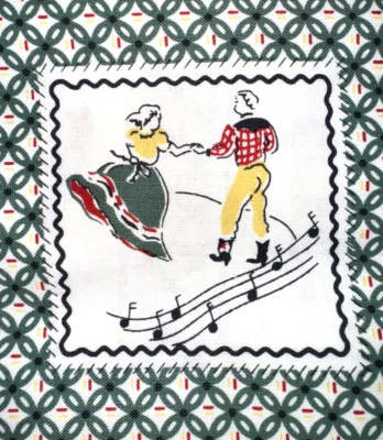 Hoe Down WESTERN Square Dance Kaye England Wilmington Cotton Fabric 1.5Y #2 - Image 1 of 4