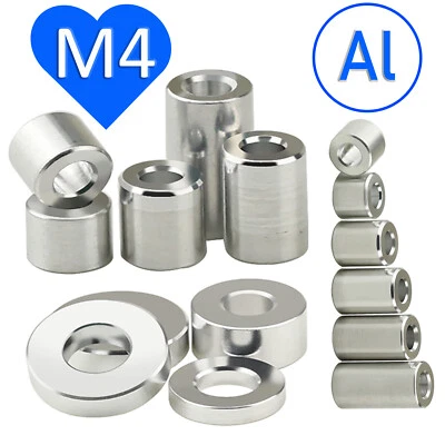 Aluminium Distanzhülsen Hülsen Distanzhülsen Abstandshülsen Metallhülsen für M4 - Bild 1 von 4