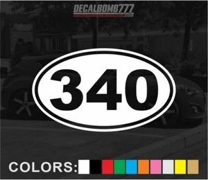 340 Marathon Decal Sticker Oval Window Vinyl Run Walk rzr car truck window - Imagen 1 de 3