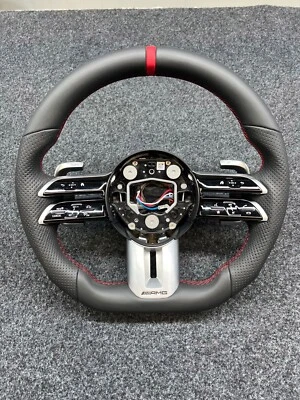 Mercedes Benz AMG steering wheel modification, flat bottomed sports style - Image 1 of 4