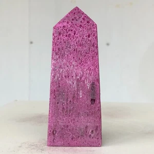 211g Natural Red Corundum Mineral Spirits Ruby Wand Point Quartz Crystal  W720 - Picture 1 of 16