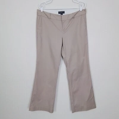 Banana Republic Womens Pants 12 Petite Tan Cotton Chino Mid Rise Straight Leg - Image 1 of 4