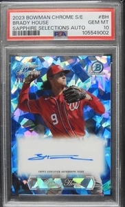 2023 Brady House Bowman Chrome Sapphire Selections Auto Autograph 11/25 PSA 10 - Bild 1 von 5