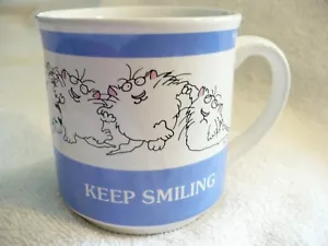 WX- VINTAGE BOYNTON KAFFEETASSE BECHER JAPAN CATS KEEP SMILING #52579 - Bild 1 von 6