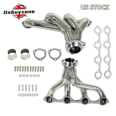 Cabezales colectores de acero inoxidable para Ford 289-302-351 V8 SBC abrazador de bloque pequeño Foto 1 de 4