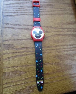 Vintage Disney Mickey Mouse Club Keebler Watch Unworn Vinyl Needs Battery - Picture 1 of 17