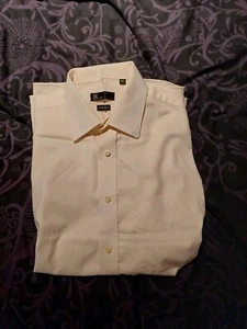 BHS Smart Men's L/s Cotton rich Shirt - Size 42/L 16.5 Neck - Picture 1 of 6