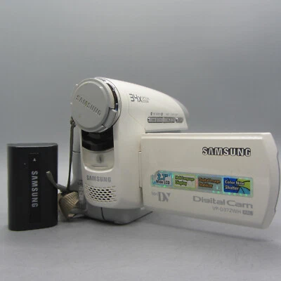 Samsung VP-D372WH Handheld MiniDV Cassette Camcorder White Tested - Image 1 of 4