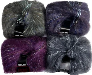 Vintage New: ANNY BLATT BRIGHT Mohair Viscose Acrylic knitting yarn: 4 colors - Picture 1 of 5